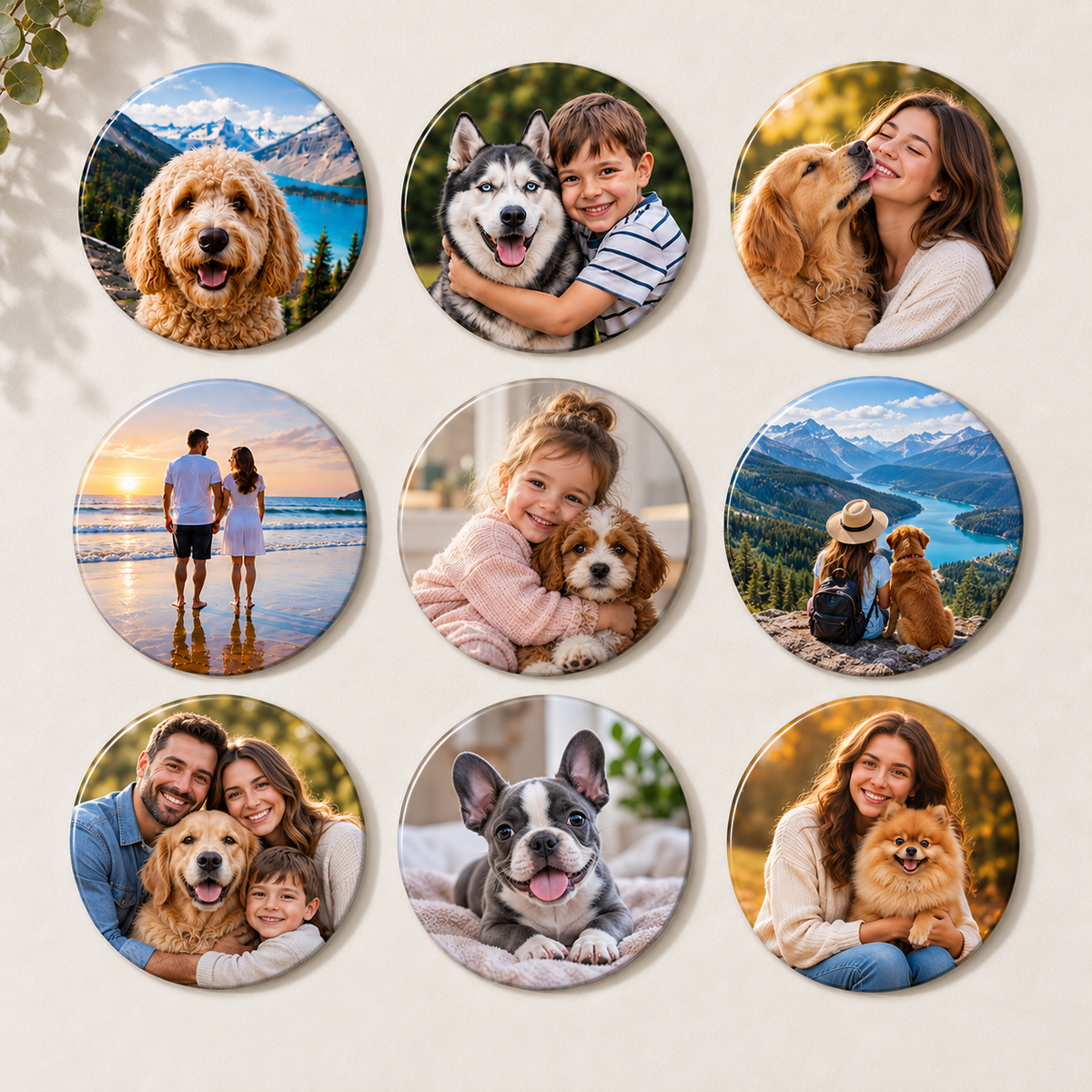 Custom Photo Magnet- Set of 9