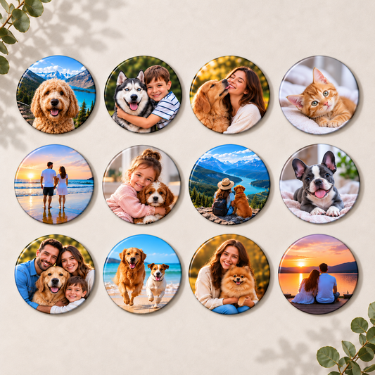 Custom Photo Magnet- Set of 12